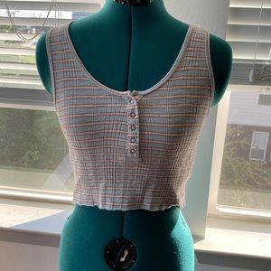 American eagle gingham crop top